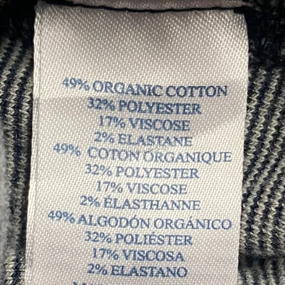 Faherty Legend Sweater Hoodie Men's Medium Blue Surf Stripe Hooded Sweatshirt - Picture 6 of 10